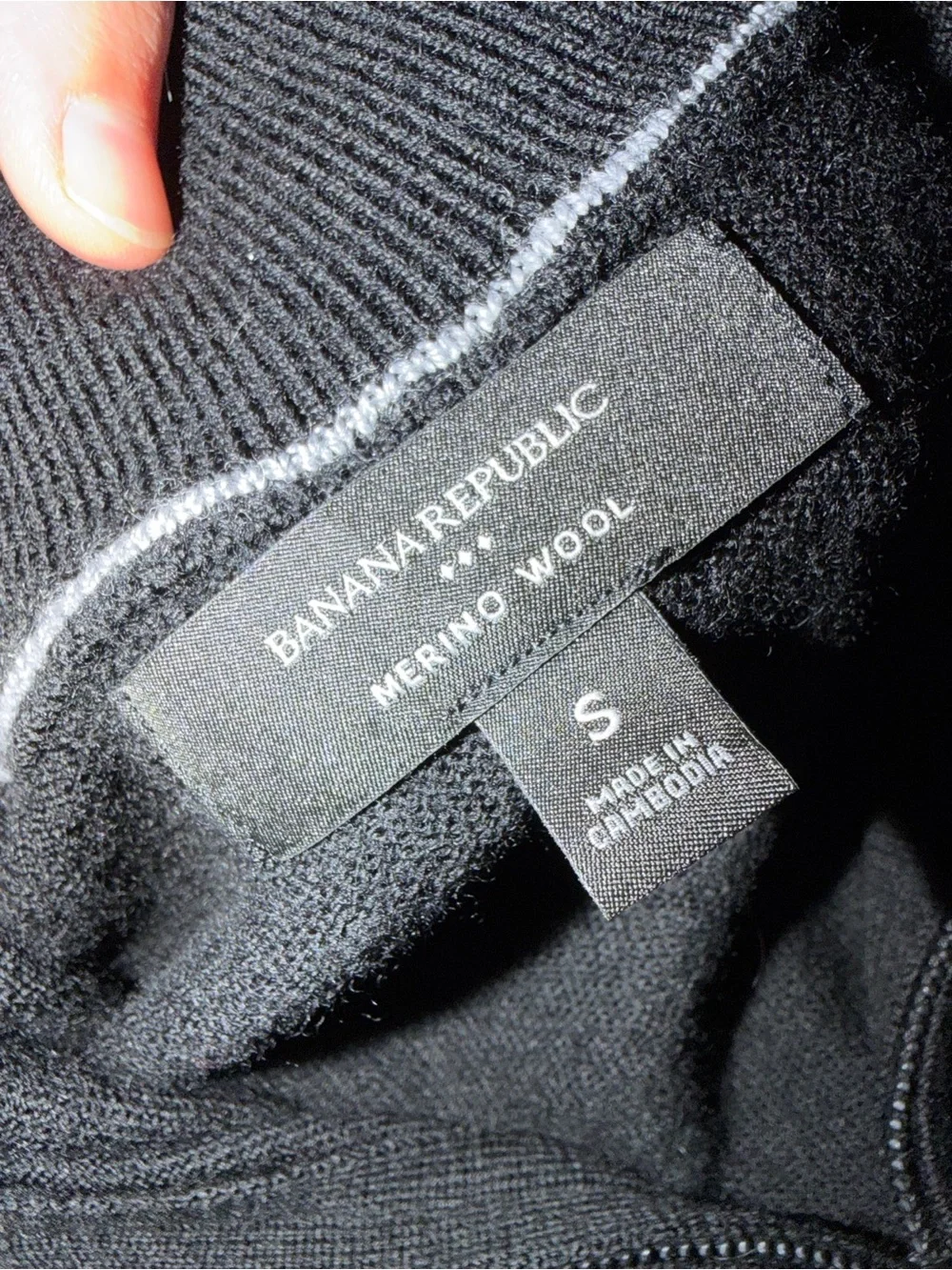 Banana republic merino quarter zip sweater